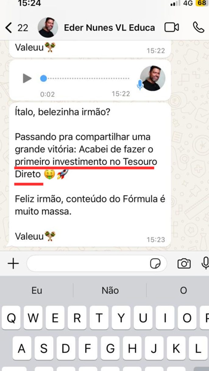 Depoimento de cliente